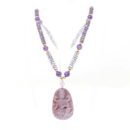 Amethyst Jasper Pendant Necklace