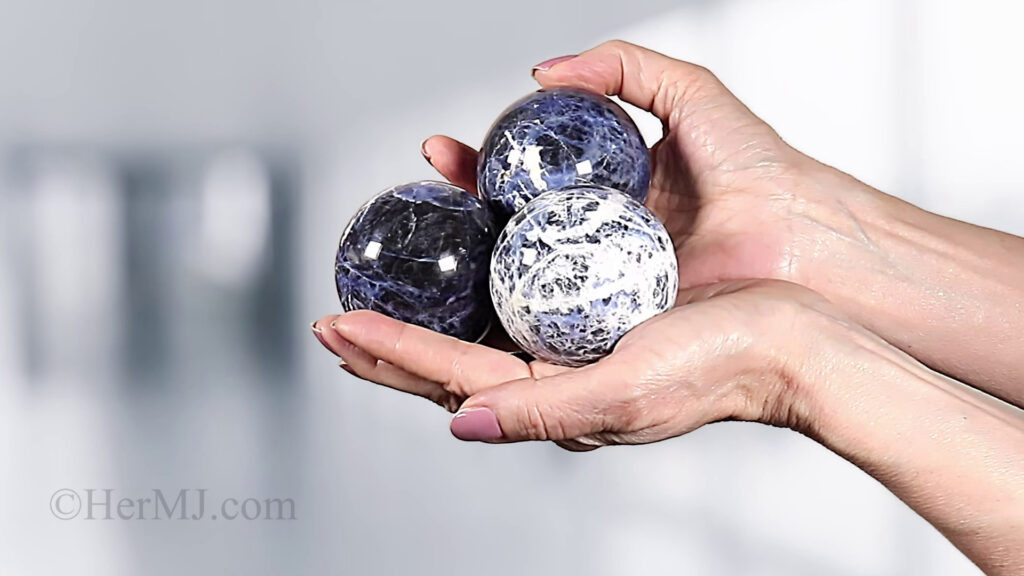 Brazil Sodalite Sphere - Lifestyle
