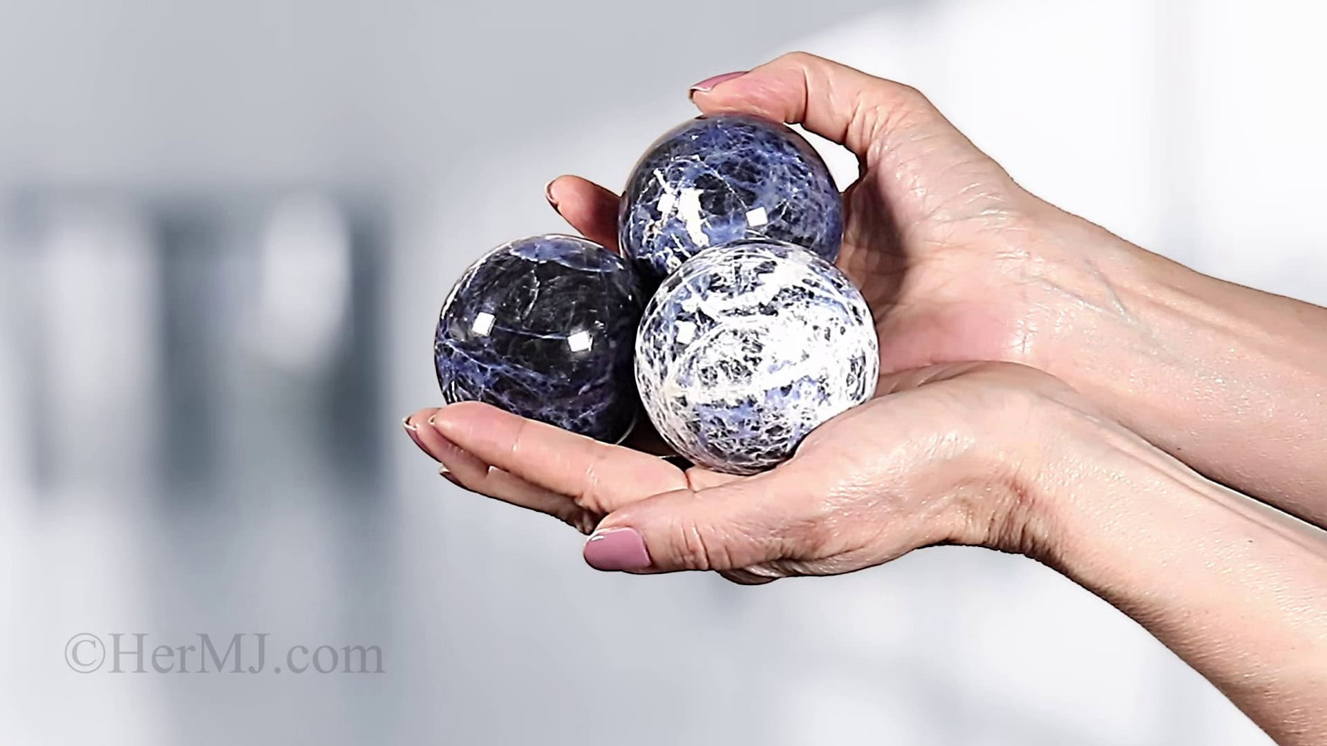 Brazil Sodalite Sphere - Lifestyle