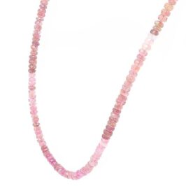 Pink Tourmaline and Pearl Necklace