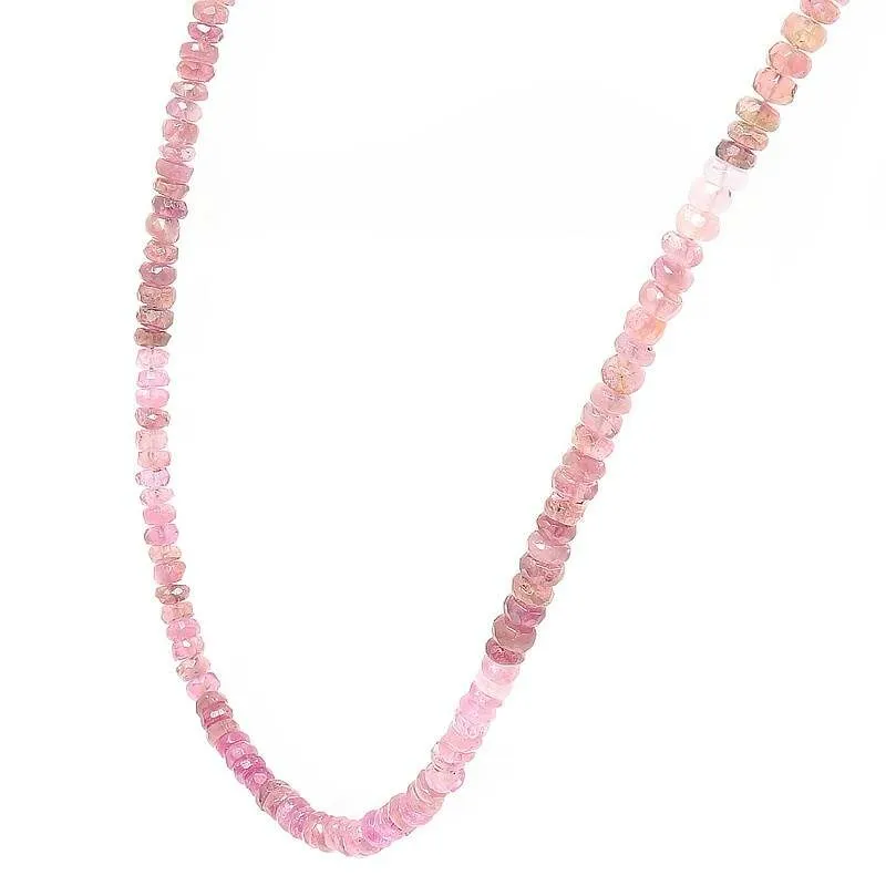 Pink Tourmaline and Pearl Necklace