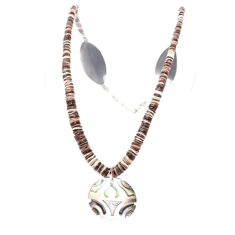 Seashell Pendant Necklace - Front