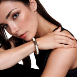 Opalite Beaded Bracelet - HerMJ Lifestyle Model