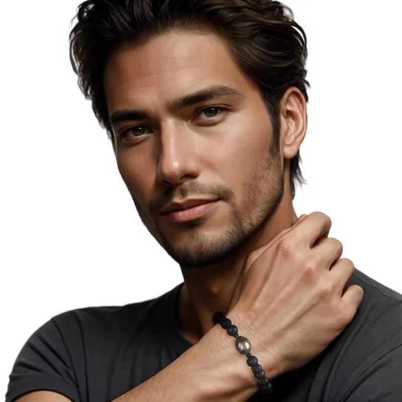 Black Lava Tahitian Pearl Bracelet - HerMJ Model