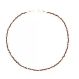 Faceted Garnet Gemstone Necklace