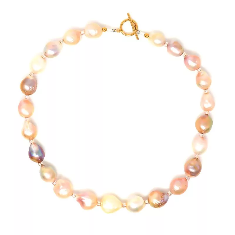 Golden Swirl Gelato Collection Freshwater Pearl Necklace