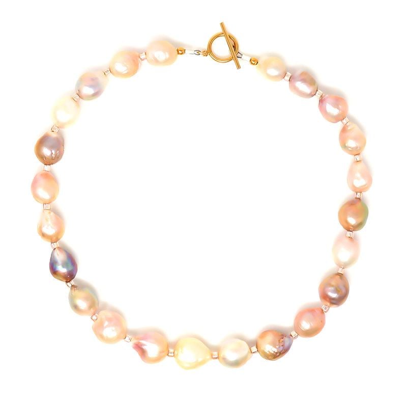 Golden Swirl Gelato Collection Freshwater Pearl Necklace