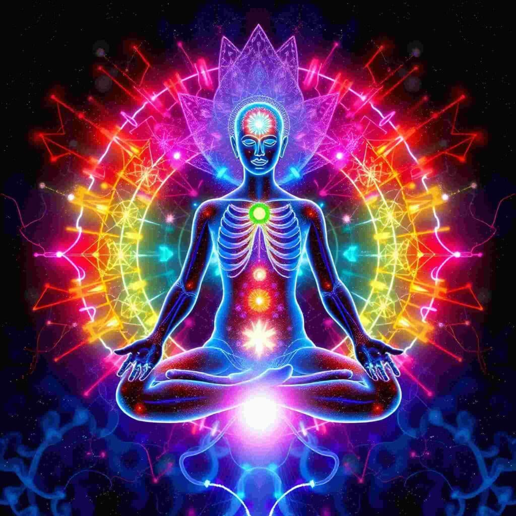 Amethyst gemstone Chakra illustration of the third eye and crown Chakra Amethyst gemstone Chakra illustration of the third eye and crown Chakra