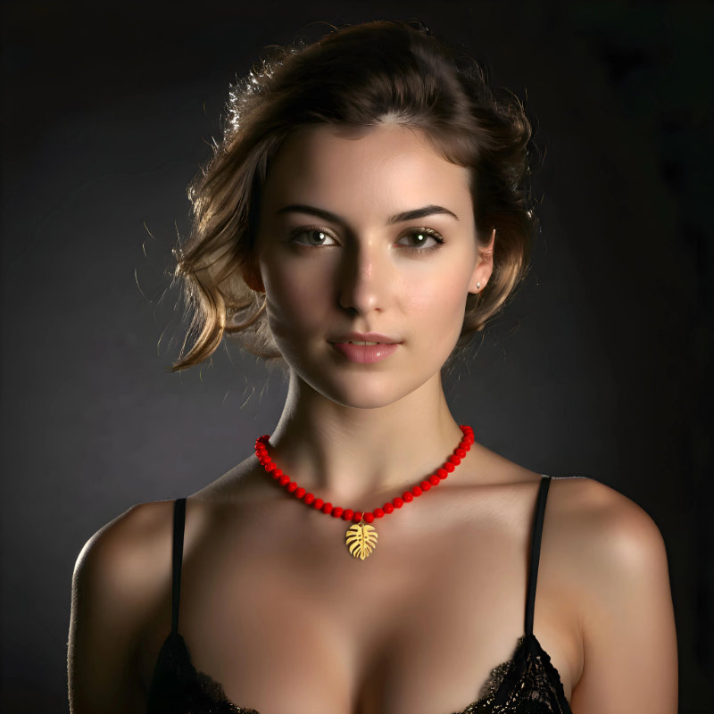 Carnelian Necklace - Lifestyle Model