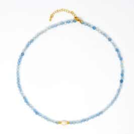 Pearl And Aquamarine Necklace