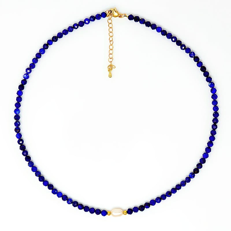 Lapis Lazuli Pearl Necklace - HerMJ