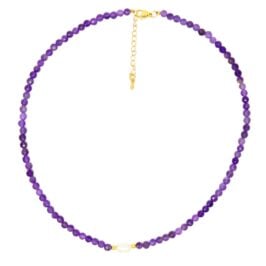 Pearl And Amethyst Fusion Necklace