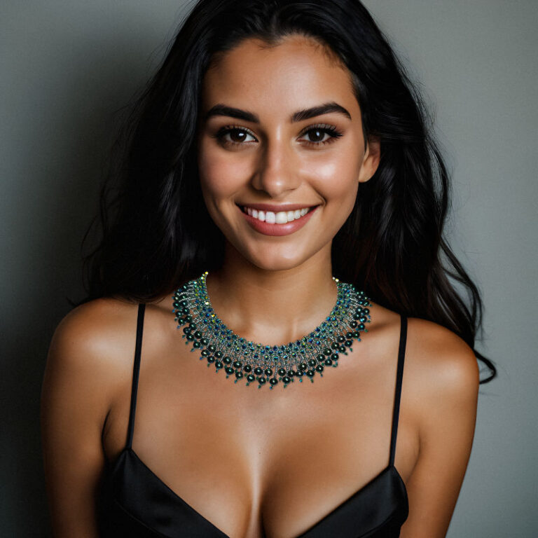 Layering Pearl Necklaces - HerMJ On The Town Pearl and Crystal Necklace Lifestyle Model