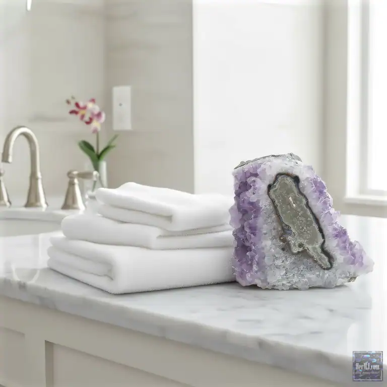 HerMJ Lavender Amethyst Stalactite - Master Bathroom Decor Lifestyle