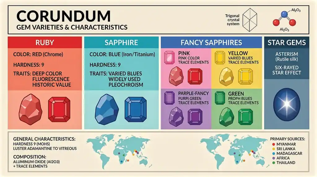 What is Corundum? Unveiling the Gem Behind Rubies and Sapphires Corundum hardness in gemstone varieties.