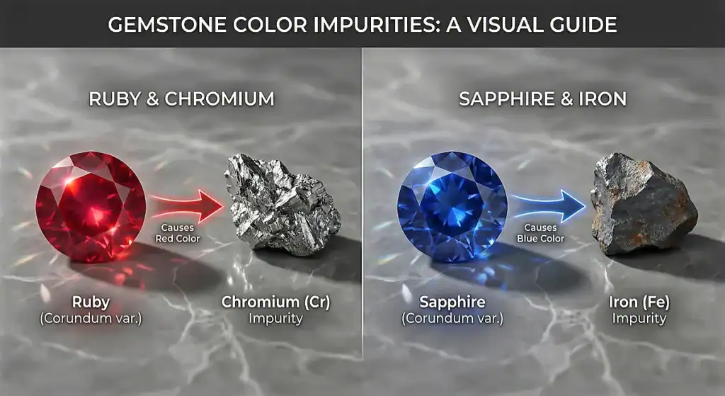 Corundum Infographic - Ruby and Sapphire Mineral Composition