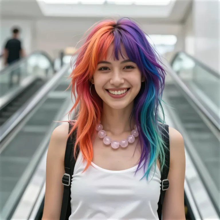 A Woman Wears A Confidence Inspiring Rose Quartz Necklace