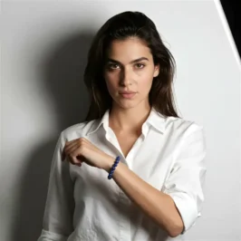 lapis lazuli stretch bracelet ✺ hermj artisan jewelry