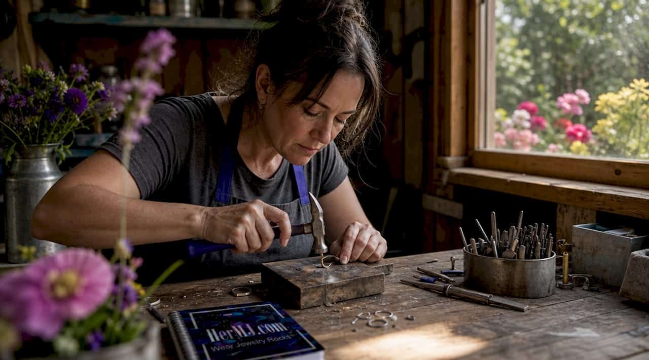 ¿Qué es la joyería artesanal? Explicación de la artesanía y su valor. Anillo de plata artesanal elaborado a mano en taller.