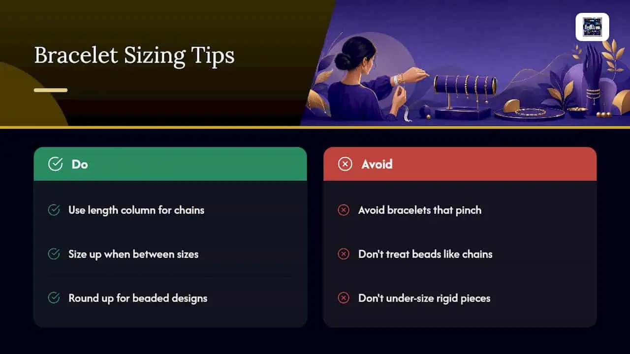 Bracelet Size Guide: Measure Right, Buy With Confidence Bracelet sizing chart visualization