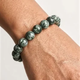 Seraphinite gemstone bracelet