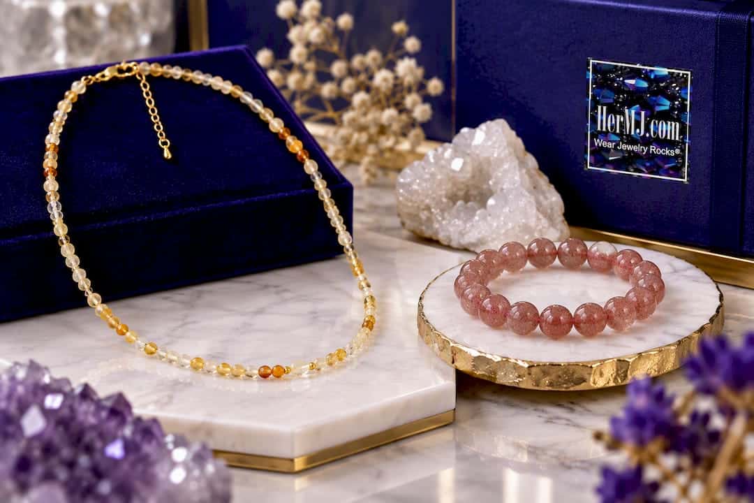 Druzy for Jewelry Buyers: Identify Real Pieces, Protect Their Sparkle HerMJ Quartz Crystal Necklace and Quartz Bracelet